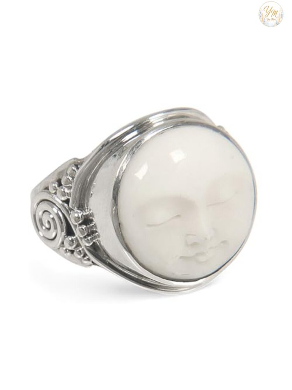 Handmade Sterling Silver Cocktail Ring, Artisan Bone Statement Jewelry